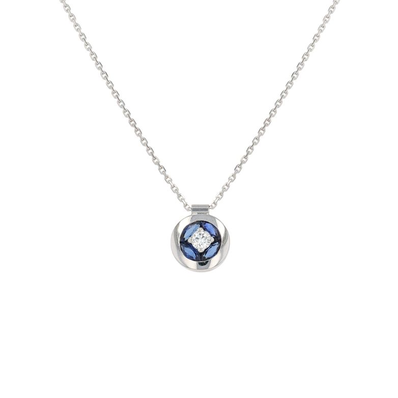 Acheter Collier saphirs 0.48 carat et diamants 0.20 carat or blanc 4.11g Comme neuf - 1100,00 € Collier saphirs 0.48 carat et diamants 0.20 carat or blanc 4.11g Comme neuf - reconditionné disponible sur Gemme Les Bijoux
